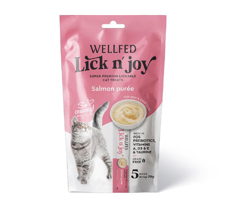 Pet Interest Wellfed Lick N’ Joy Salmon 70g (5x14g) For Cat