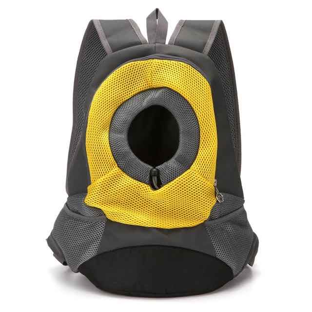 Pet Portable travel Back pack head out - Yellow