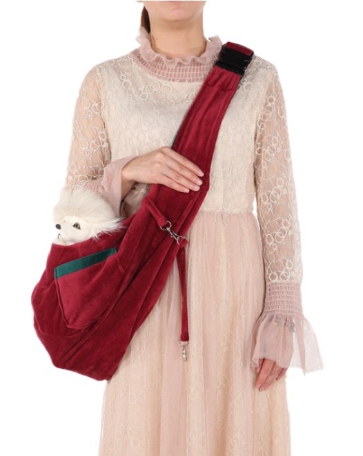 حقيبة ظهر قابلة للطي من بت لوف إيرث للكلاب والقطط باللون الأحمر