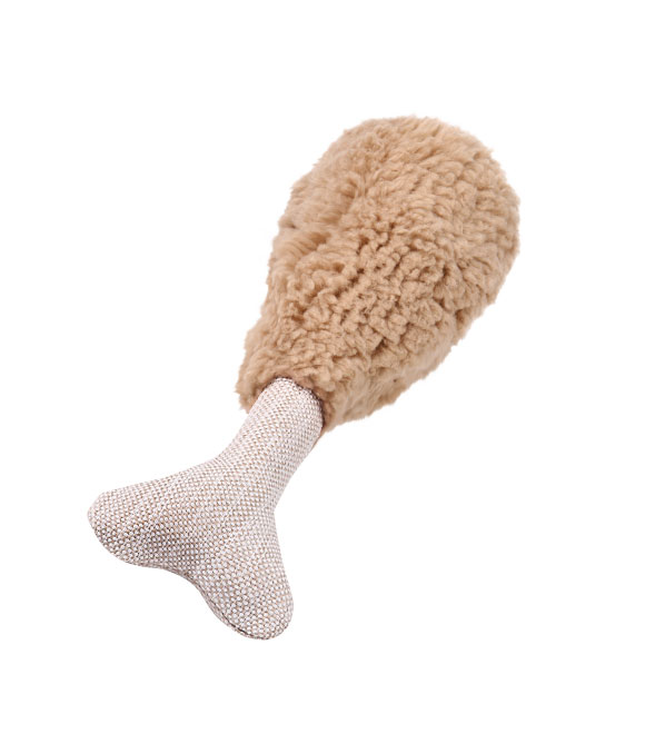 Pets.Love.Earth Meat-Single Bones Plush Toy Beige and White 25x9x6 cm