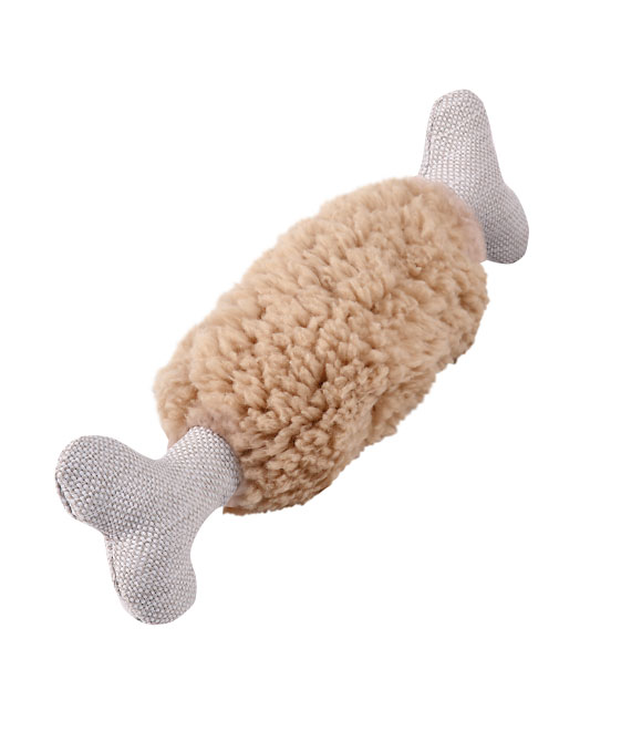 Pets.Love.Earth Meat-Two Bones Plush Toy Beige and White 26x8x6.5 cm
