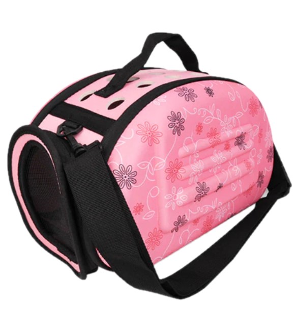 Pets.Love.Earth Pet backpack  Small Grey/Pink