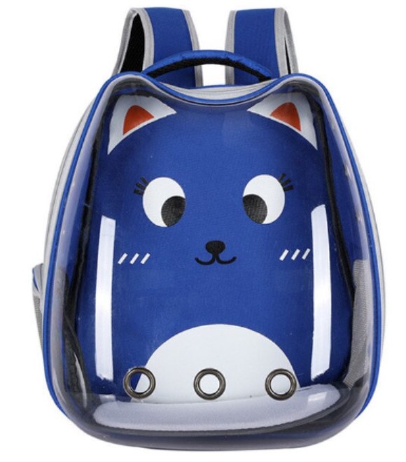 Pets.Love.Earth Pet backpack Transparent and Blue