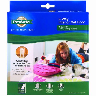 Petsafe 2-Way Interior Cat Door upto 15 inch (53/4 X  53/4 Flap Opening)