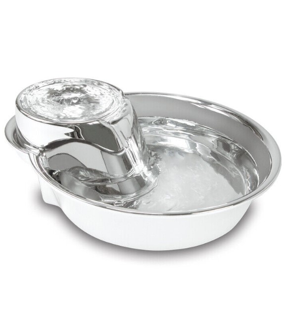 Pioneer Pet Drinking Fountain Stainless Steel - Big Max Style 128oz (3.8 L)