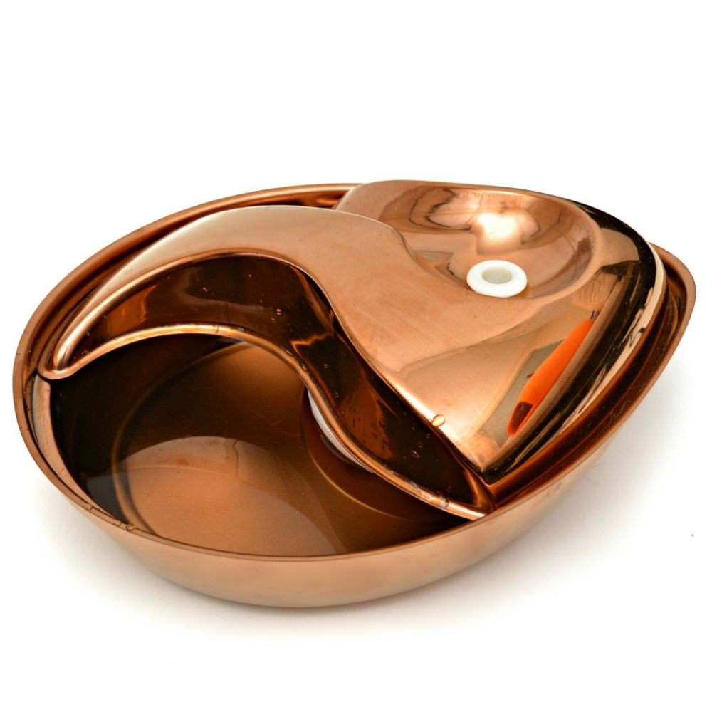 Pioneer Pet Drinking Fountain Stainless Steel Raindrop Rose Gold 1.77 Liter