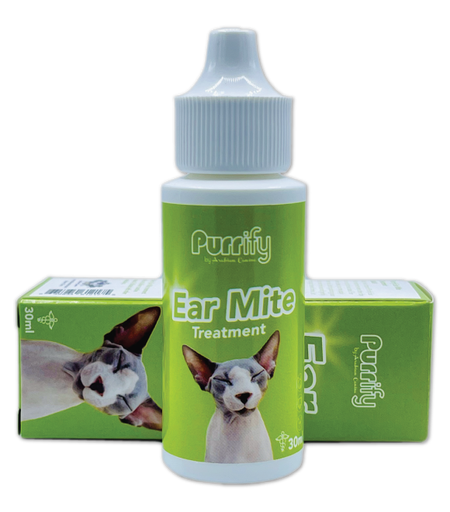 [635934612175] Purrify Ear Mite Oil for Cat, Dog & Small Dogs 30ml