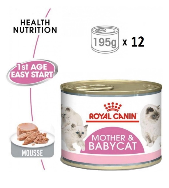 Royal Canin Mother & Baby Cat Ultra Soft Mousse Can, 195g