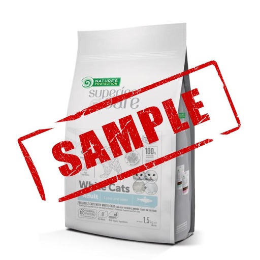 [4771317476487] Sample: Nature's Protection Superior Care –  White Cats Herring Dry Food For Adult All Breeds – 40g