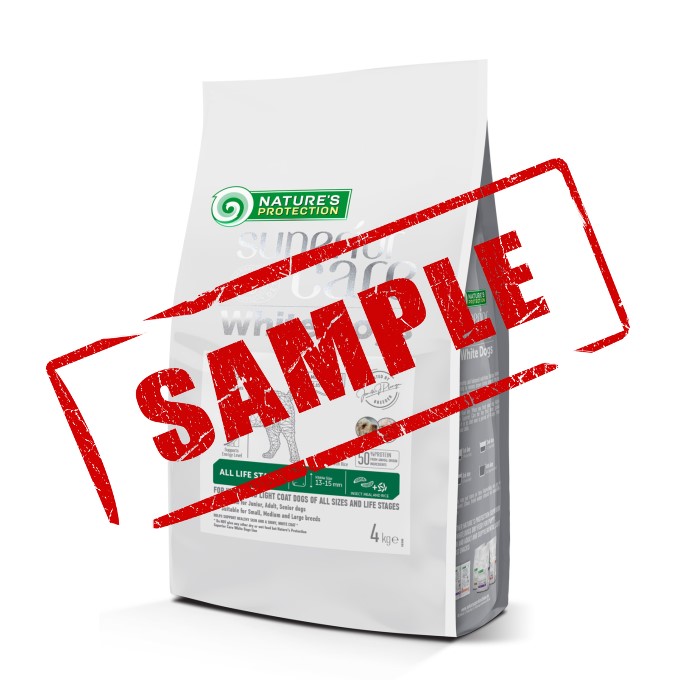 Sample: Nature's Protection Superior Care –  White Dogs Insect Dry Food All Sizes and Life Stages – 40g