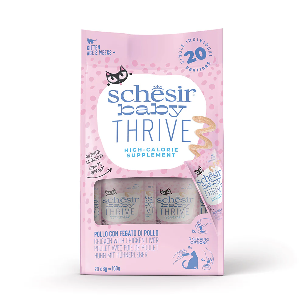 Schesir Baby Kitten Care Thrive Pouch Chicken with Chicken Liver 20pcs x 8g