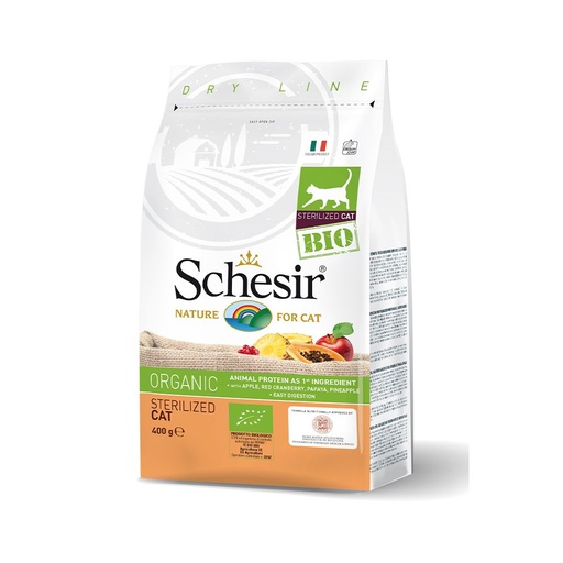 [8005852130044] Schesir Bio Sterilized with Fruits for Cats 400g