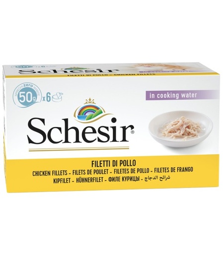 [8005852753045] Schesir Can For Cat Chicken Fillets 6x50g Per Pack
