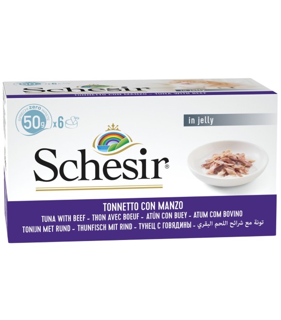Schesir Can For Cat Tuna With Beef In Jelly 6x50g Per Pack