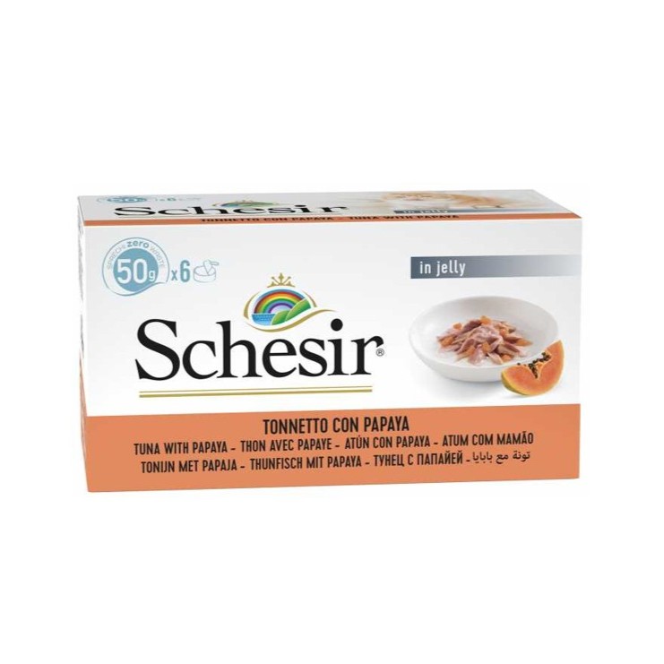 Schesir Can For Cat Tuna And Papaya In Jelly 6x50g Per Pack