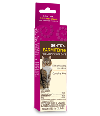 Sentry HC Earmite Free Ear Miticide for Cats 1-oz