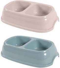 [8003507960916] Stefanplast Break Reserve Bowl Powder Pink/Steel Blue 0.4 Ltr