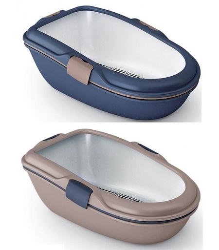 [8003507980006] Stefanplast Cat Toilet Furba Maxi Light Dove Grey