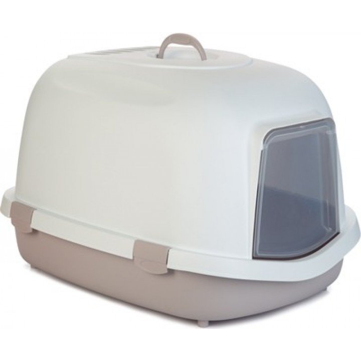Stefanplast Super Queen Cat Toilet – Powder Pink / White (55×71×46.5 cm) 