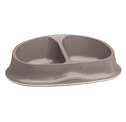 Stefanplast Chic Double Bowl – Light Dove Grey –  0.25 L