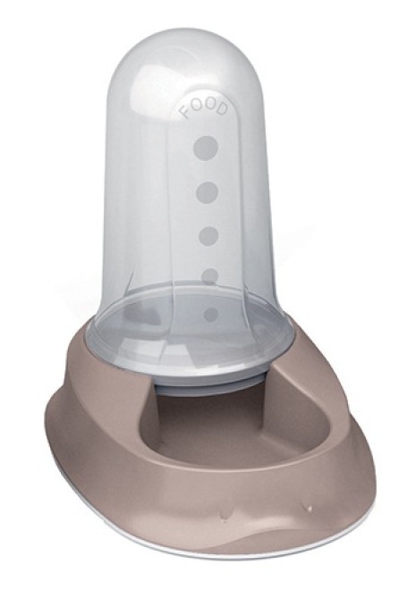 Stefanplast Chic Dual-Function Water/Food Dispenser 2 L – Light Dove Grey 
