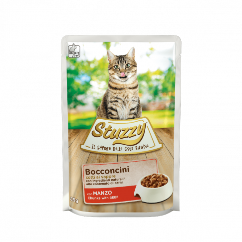 Stuzzy Cat Bocconcini Beef with Chunks 85g
