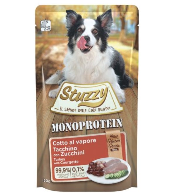 Stuzzy Grain Free Monoprotein Dog Pouch Turkey with Courgette 150g