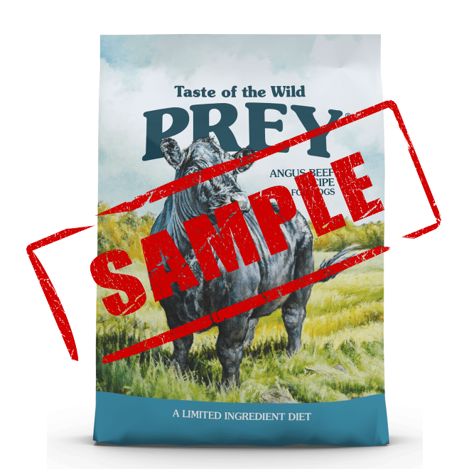 Sample: Taste of the Wild Prey Angus Beef Recipe For Dogs
