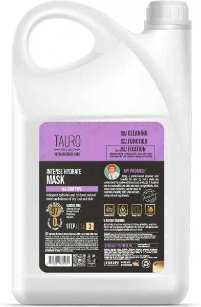 Tauro Pro Line Pure Ultra Natural Care Intense Hydrate Mask 3785 ml