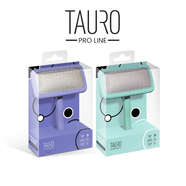 Tauro Pro Line Wooden Curved Pin Brush 25 mm  Purple M