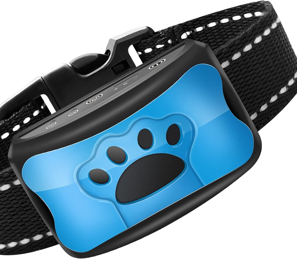 Tech No Bark Collar Pet DC636 — Rechargeable, 8–50 kg, Blue/Black