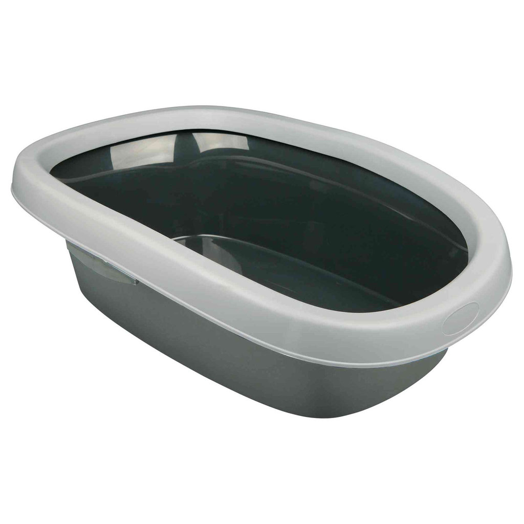 Trixie Carlo cat litter tray, with rim, 2: 38×17×58 cm, dark grey/light grey