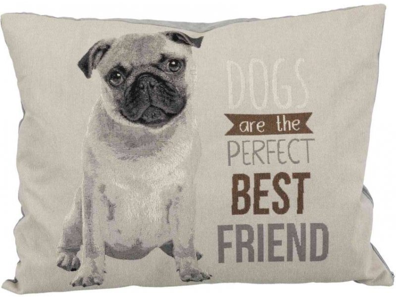 Trixie Chipo Cushion, Pug, 60 Ã— 48 Cm, Grey