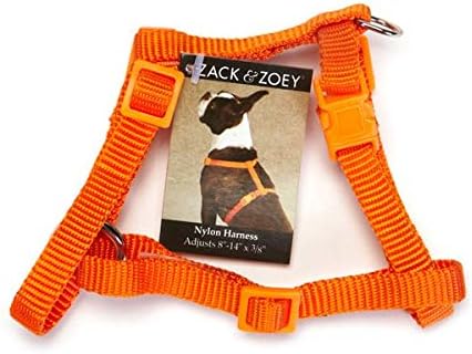Zack & Zoey Nylon Harness 8-14In Orange