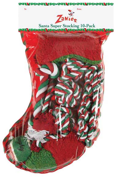 Zanies Santa Super Stocking 10pk 