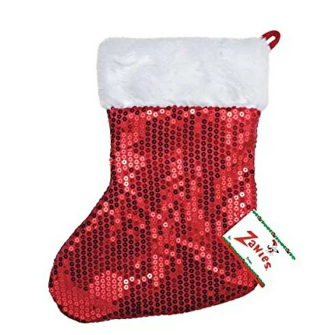 Zanies Sequin Stocking Red