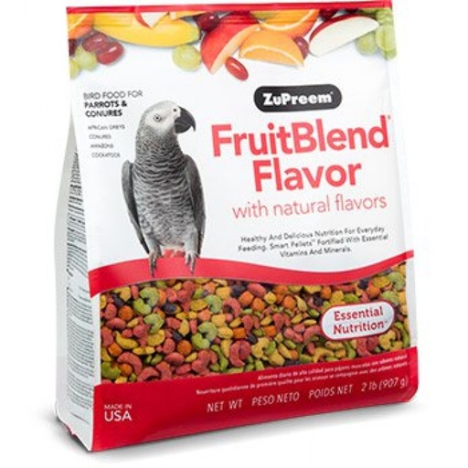 [762177830209] Zupreem Fruit Blend Flavor Bird Food for Parrots and Conures M/L 907g