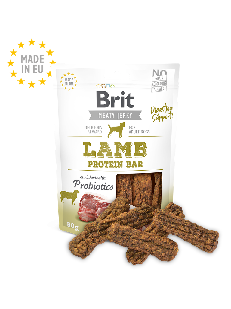 Brit Meaty Jerky - Lamb & Chicken Protein Bar – 80g 