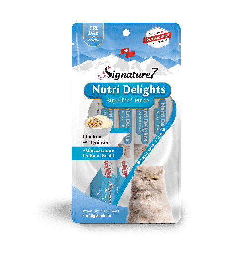 [0753692081801] S7 Nutri Delights Chicken With Quinoa + Glucosamine For Bone Health - Puree - (4x15g) 60g 