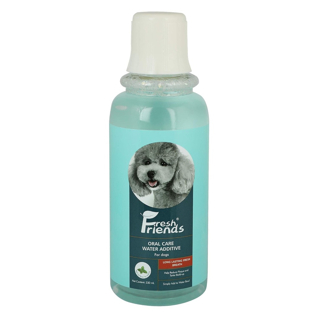 Fresh Friends Dog Drinking Water Additive - Green Tea & Peppermint 330ml 