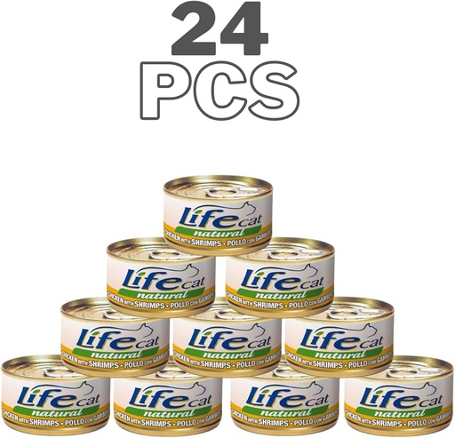 Life Cat Can Chicken Fillet with Shrimp - 85g (24 Can)