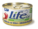 Life Cat Can Chicken Fillets with Apple - 85g 