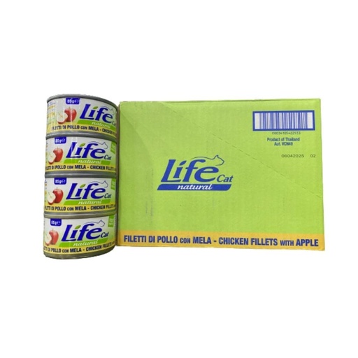 Life Cat Can Chicken Fillets with Apple - 85g  (24 Can)