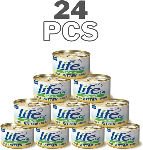 Life Cat Can Kitten Chicken - 85g (24 Can)
