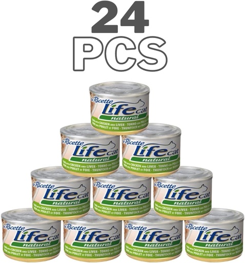 Life Cat Can Tuna With Chicken and Liver - 150g (24 Can)