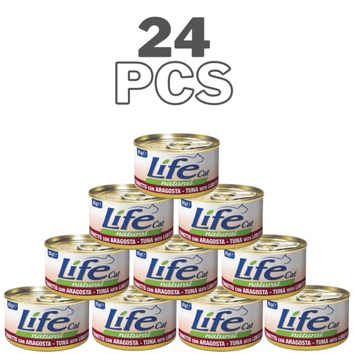 Life Cat Can Tuna with Lobster - 85g  (24 Can)