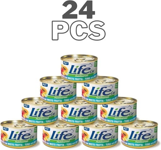 Life Cat Can Tuna with Mixed Fruits - 85g (24 Can)