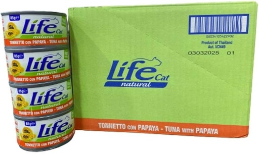 Life Cat Can Tuna with Papaya - 85g (24 Can)