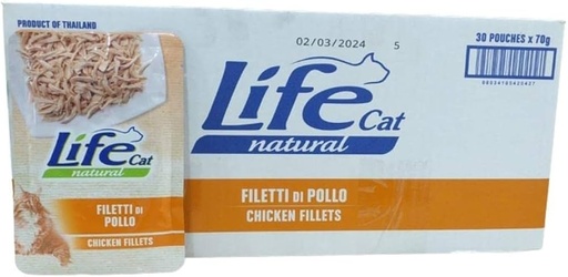 Life Cat Pouch Chicken Fillet - 70g  (30 Pouch)