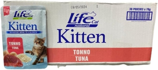 Life Cat Pouch Kitten -Tuna - 70g  (30 Pouch)